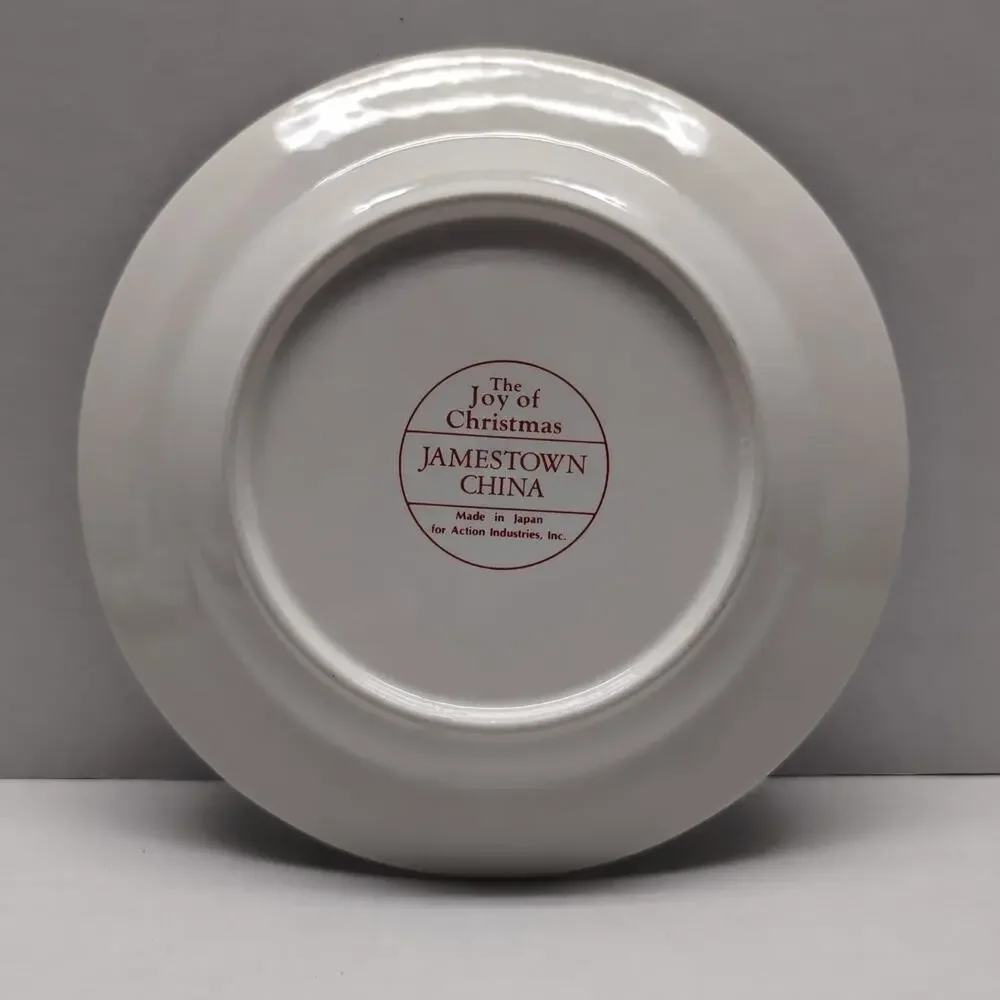 Set of 4 The Joy of Christmas Jamestown China 7.5